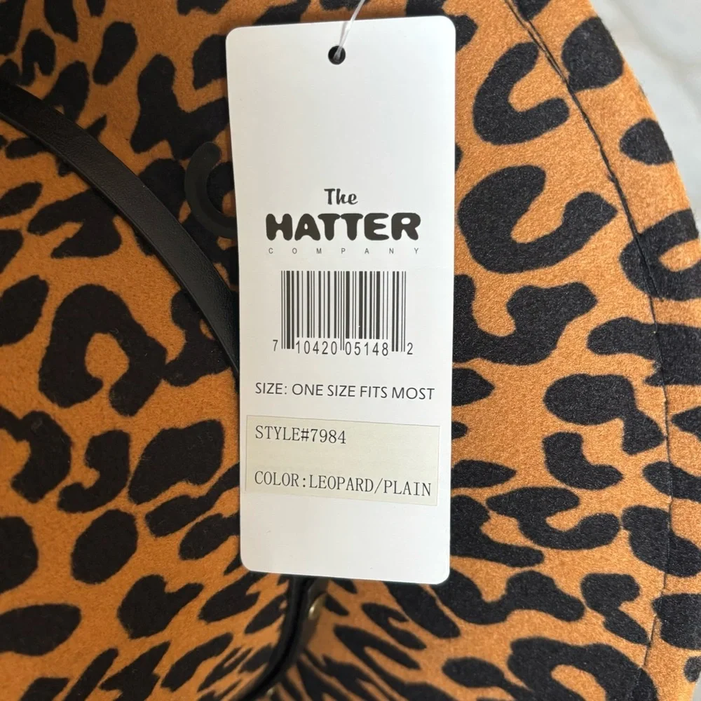 THE HATTER LEOPARD PRINT FEDORA‎ HAT